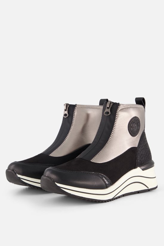 Remonte - Enkellaarsjes Plat - Zwart