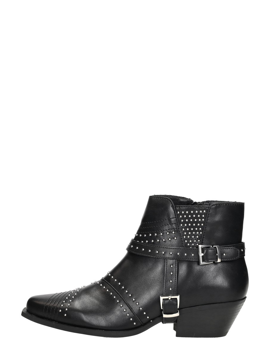 Sub55 Sub55 - Enkellaarsjes Hak - Zwart