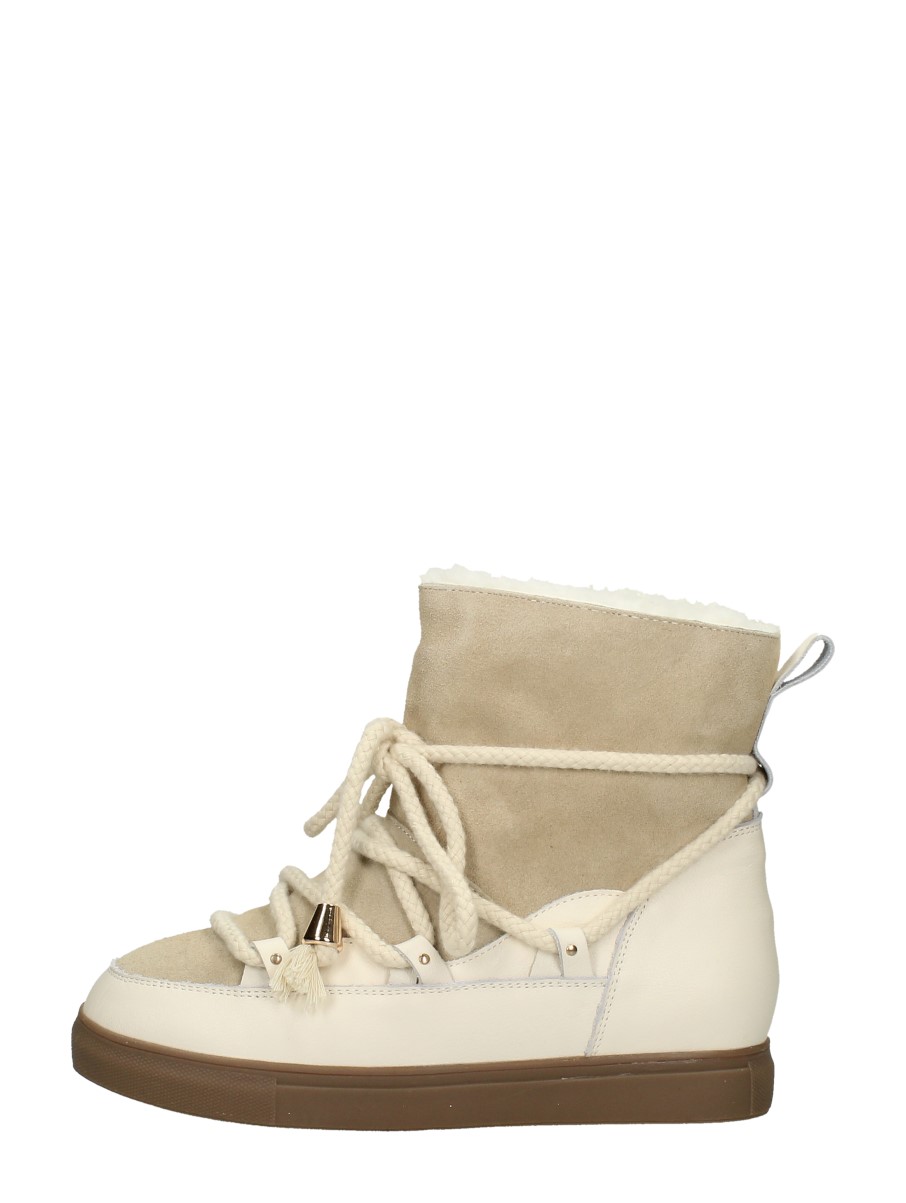 Sub55 Sub55 - Enkellaarsjes Plat - Beige