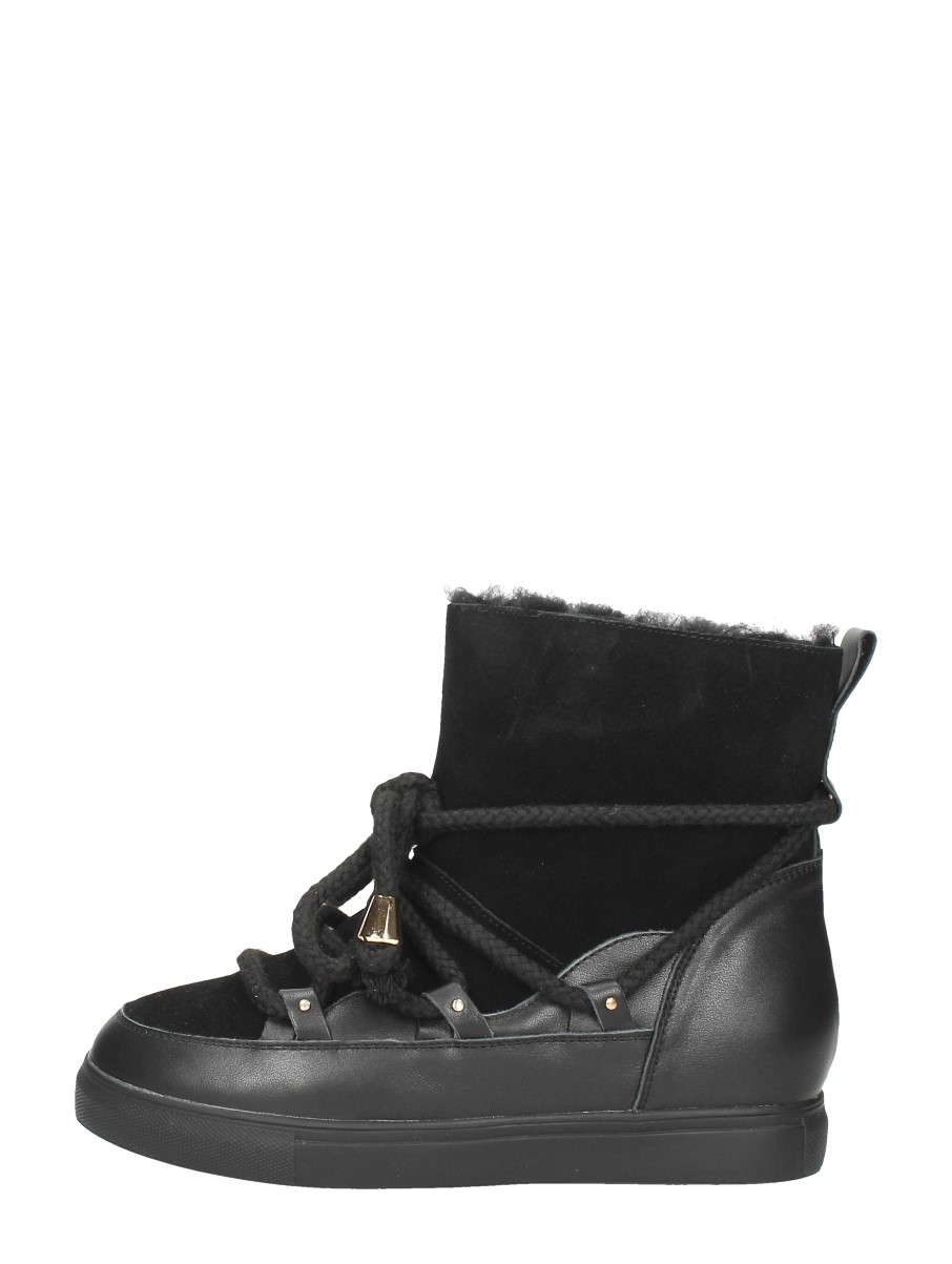 Sub55 Sub55 - Enkellaarsjes Plat - Zwart