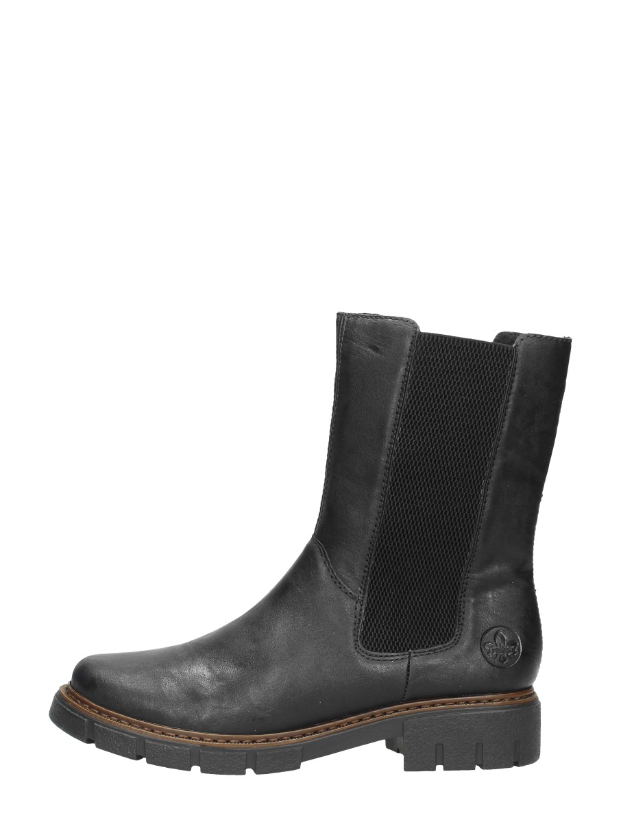 Rieker Rieker - Enkellaarsjes Plat - Zwart