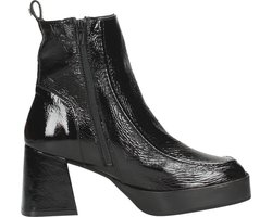 Red Rag - Enkellaarsjes Hak Zwartlak