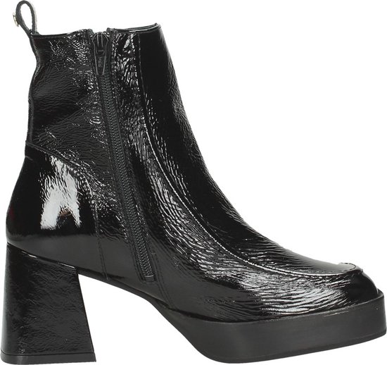 Red Rag - Enkellaarsjes Hak Zwartlak