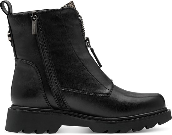 Tamaris - Enkellaarsjes Plat - Zwart