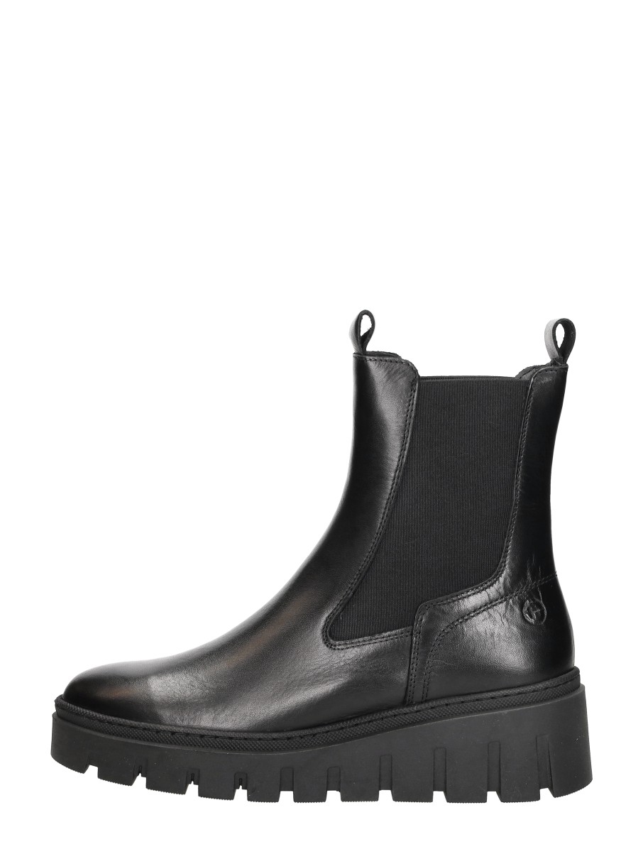 Tamaris Tamaris - Enkellaarsjes Plat - Zwart