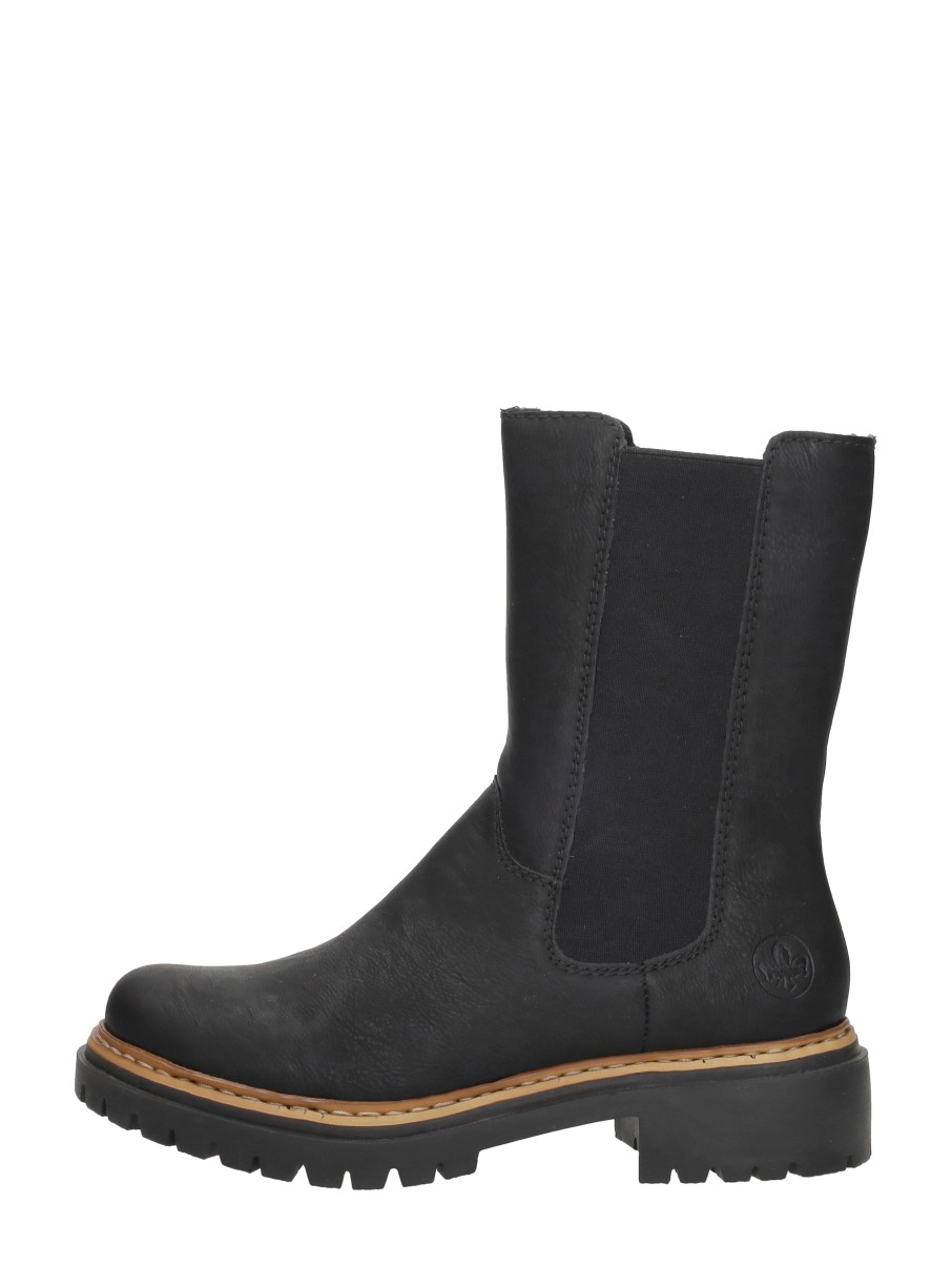 Rieker Rieker - Enkellaarsjes Plat - Zwart