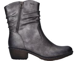 Rieker - Enkellaarsjes Hak Zilver