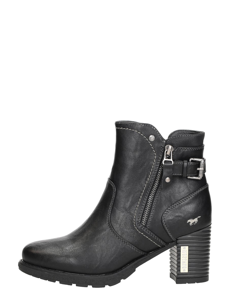 MUSTANG Mustang - Enkellaarsjes Hak - Zwart