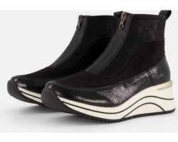 Remonte - Enkellaarsjes Plat - Zwart