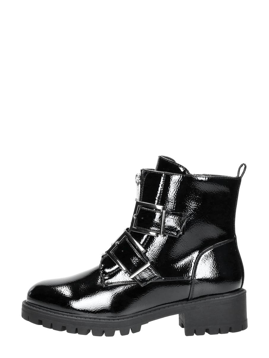 Sub55 Sub55 - Enkellaarsjes Plat Zwartlak