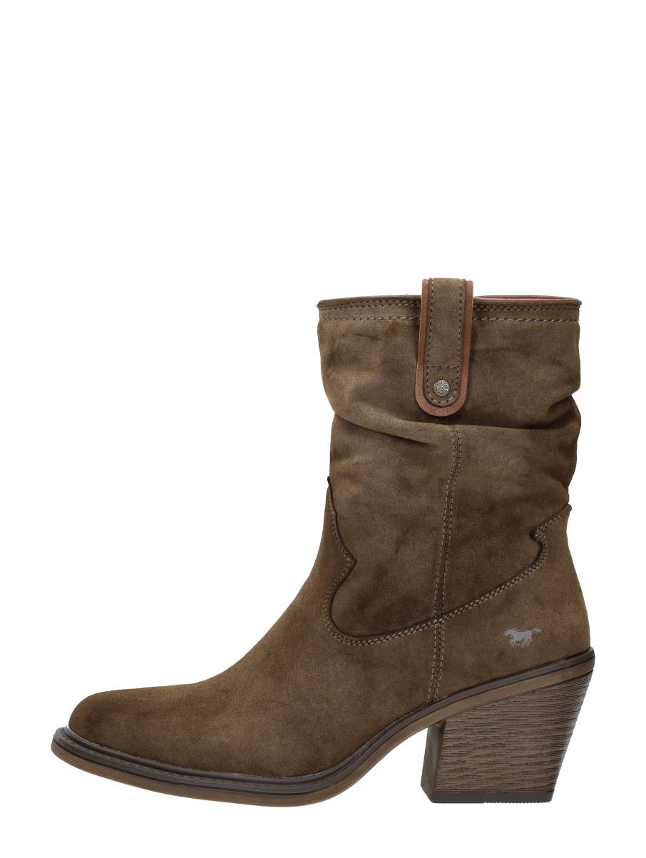 MUSTANG Mustang - Enkellaarsjes Hak Middel Bruin