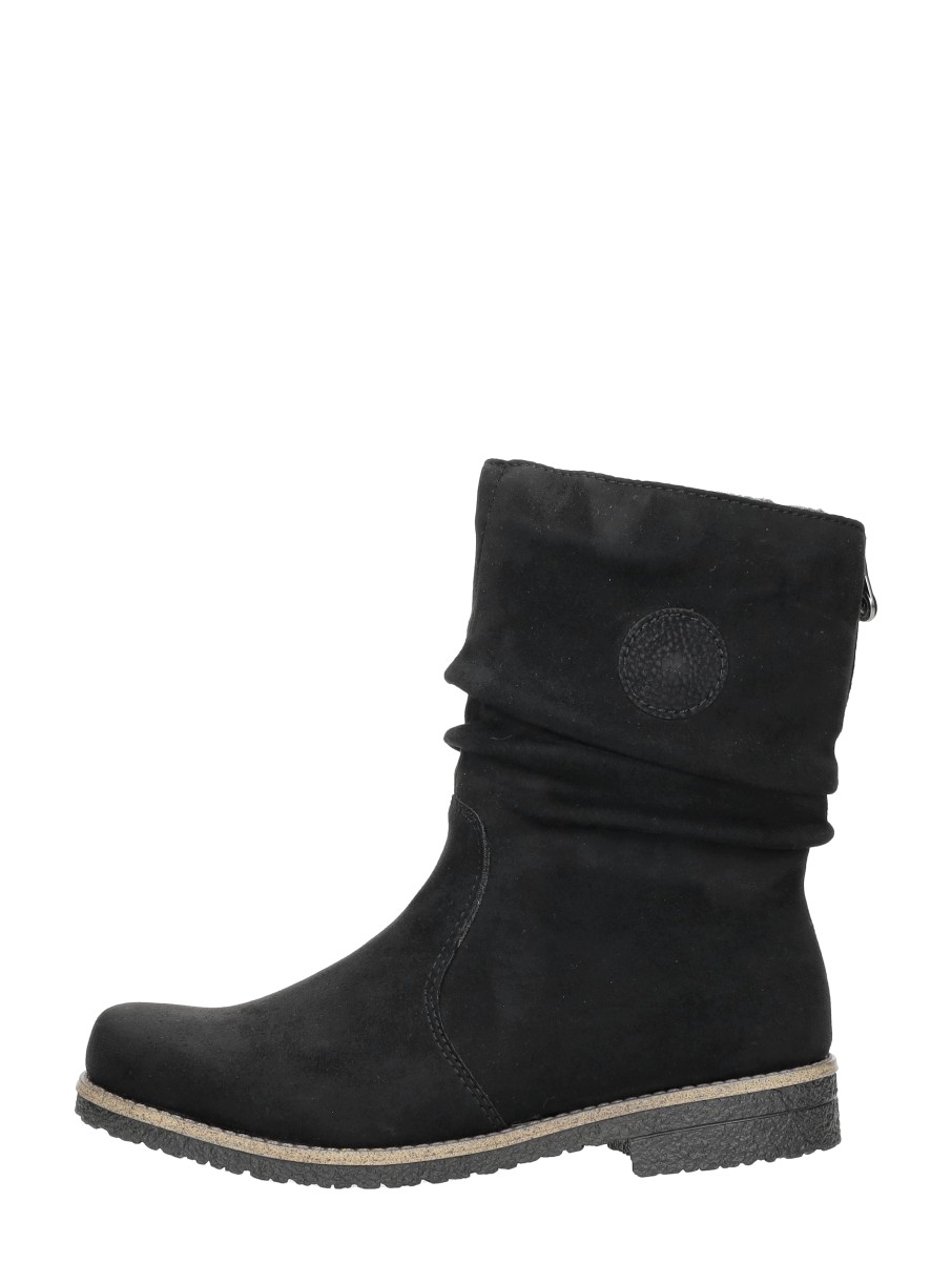 Rieker Rieker - Enkellaarsjes Plat - Zwart