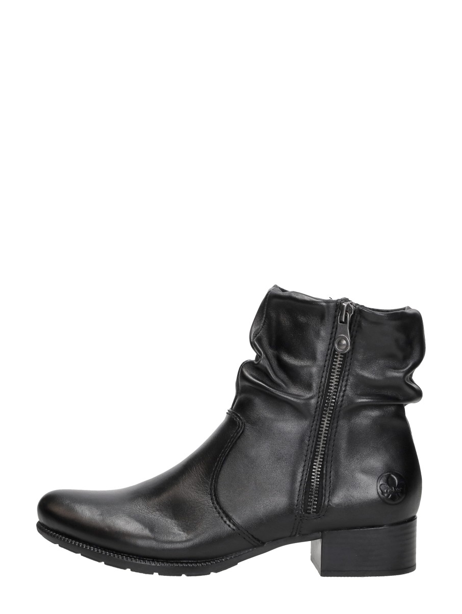 Rieker Rieker - Enkellaarsjes Hak - Zwart