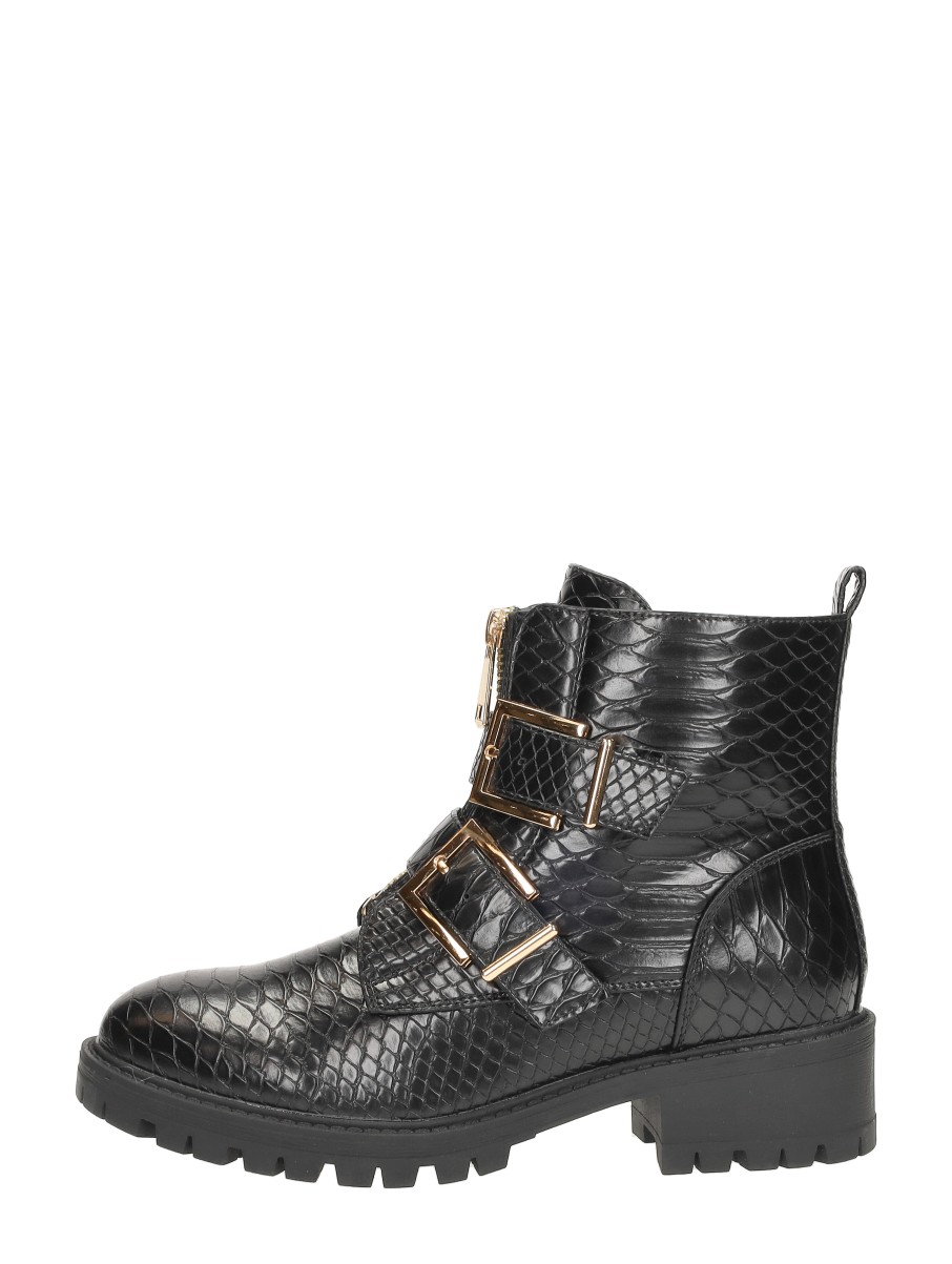 Sub55 Sub55 - Enkellaarsjes Plat - Zwart