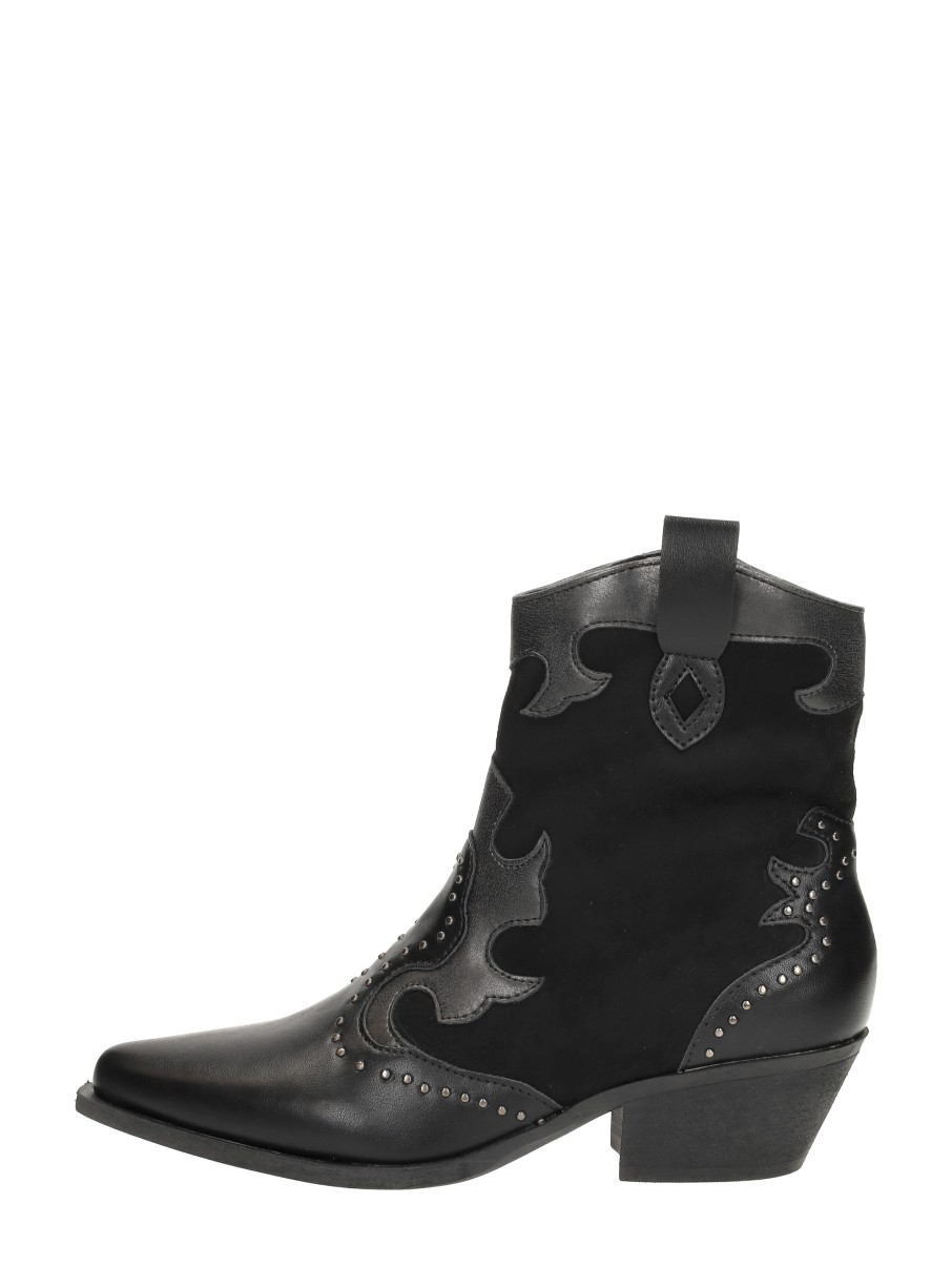 Sub55 Sub55 - Enkellaarsjes Hak - Zwart