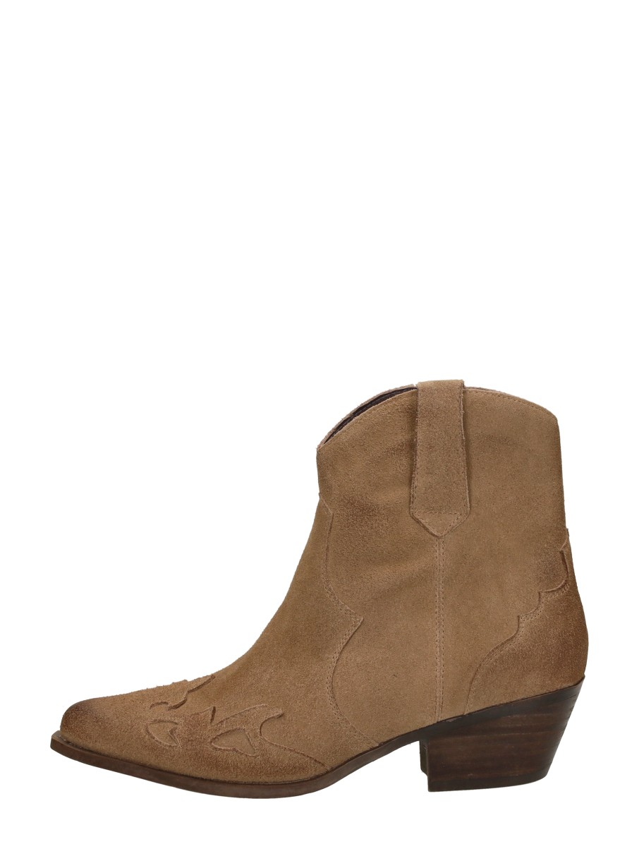 Sub55 Sub55 - Enkellaarsjes Hak - Beige