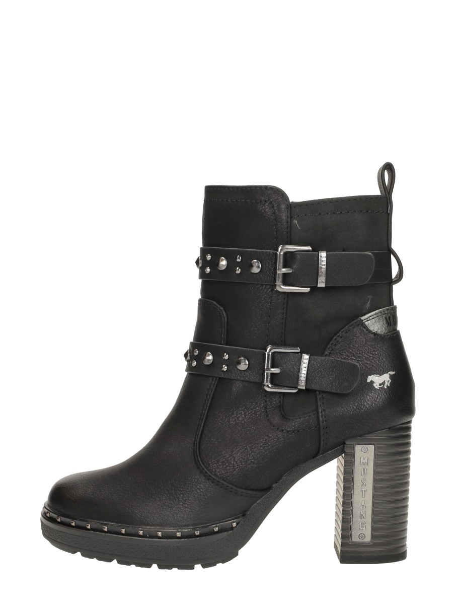 MUSTANG Mustang - Enkellaarsjes Hak - Zwart