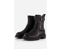 Tamaris - Enkellaarsjes Plat - Zwart