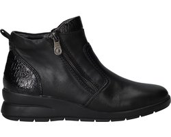 Rieker - Enkellaarsjes Plat - Zwart