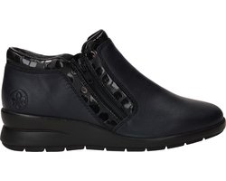 Rieker - Enkellaarsjes Plat - Blauw