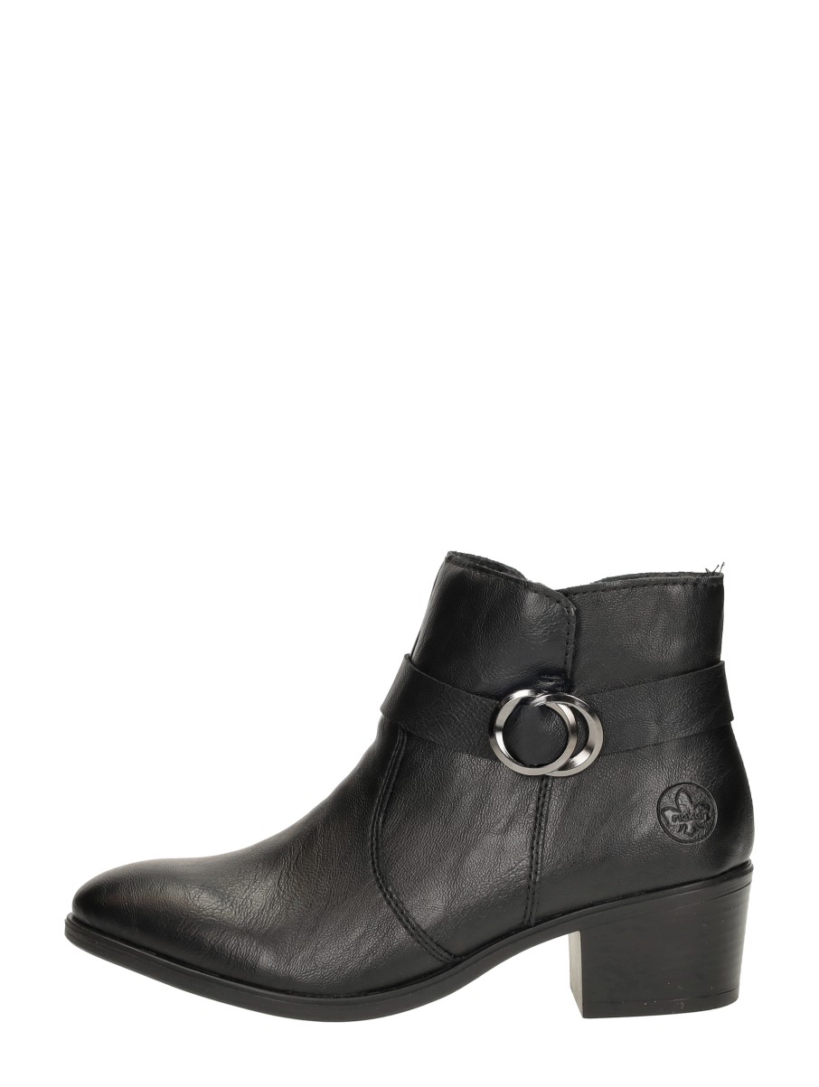 Rieker Rieker - Enkellaarsjes Hak - Zwart