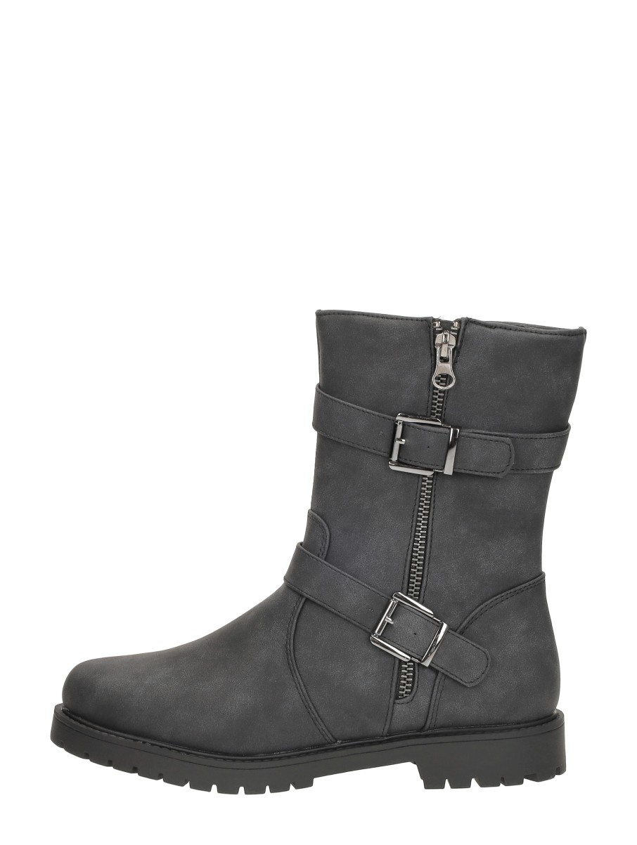 Sub55 Sub55 - Enkellaarsjes Plat - Zwart