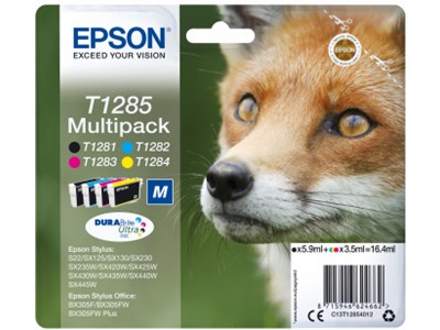 Epson Epson T1285 3.5ml 5.9ml Zwart, Cyaan, Geel inktcartridge