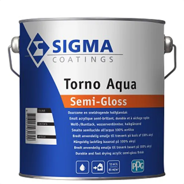 Sigma Sigma Torno Aqua Semi-Gloss - Mengkleur - 2,5 l