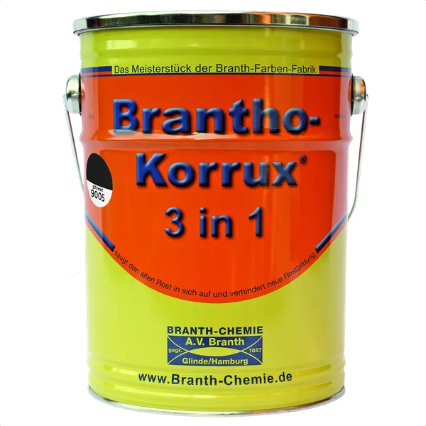 Brantho Korrux Brantho Korrux 3 in 1 - RAL 9005 Gitzwart - 5 l