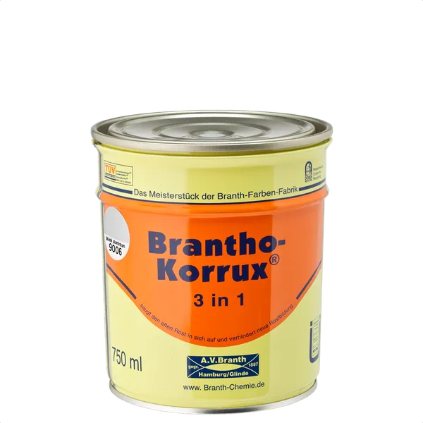 Brantho Korrux Brantho Korrux 3 in 1 - RAL 9006 Blank Aluminium - 750 ml