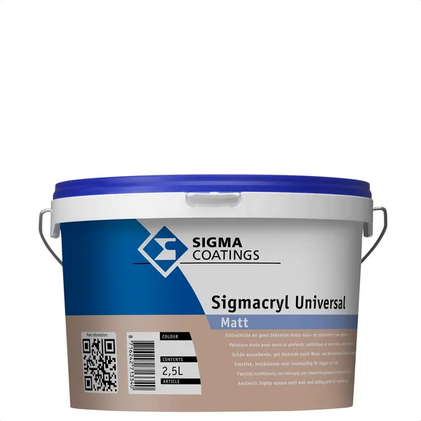 Sigma Sigma Sigmacryl Universal Matt - Wit - 2,5 l