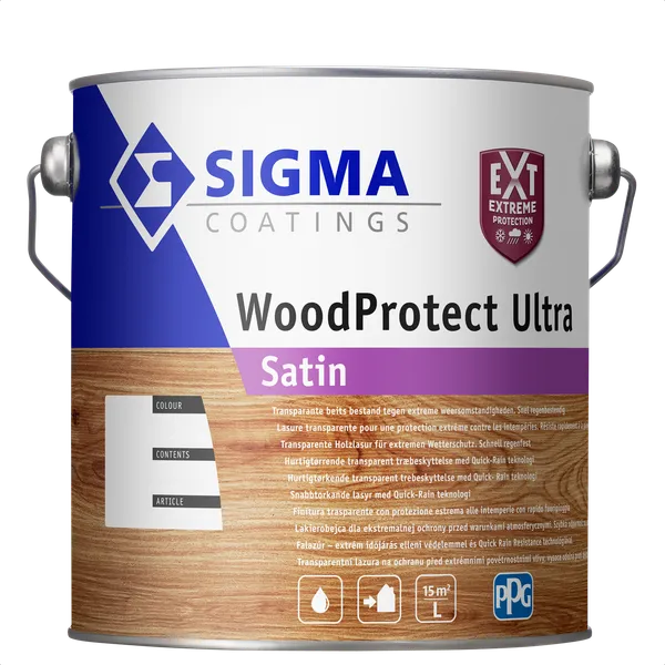 Sigma Sigma WoodProtect Ultra Satin - Mengkleur - 2,5 l