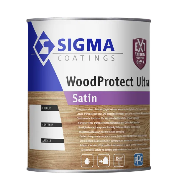 Sigma Sigma WoodProtect Ultra Satin - Mengkleur - 1 l