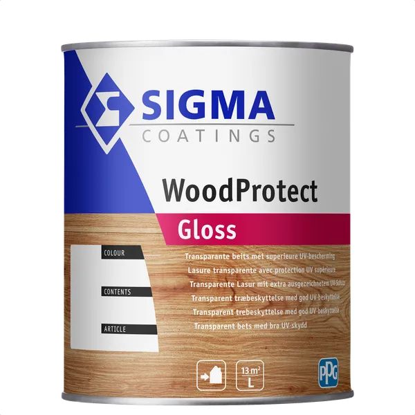 Sigma Sigma WoodProtect Gloss - Mengkleur - 1 l