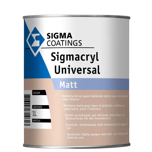 Sigma Sigma Sigmacryl Universal Matt - Mengkleur - 1 l