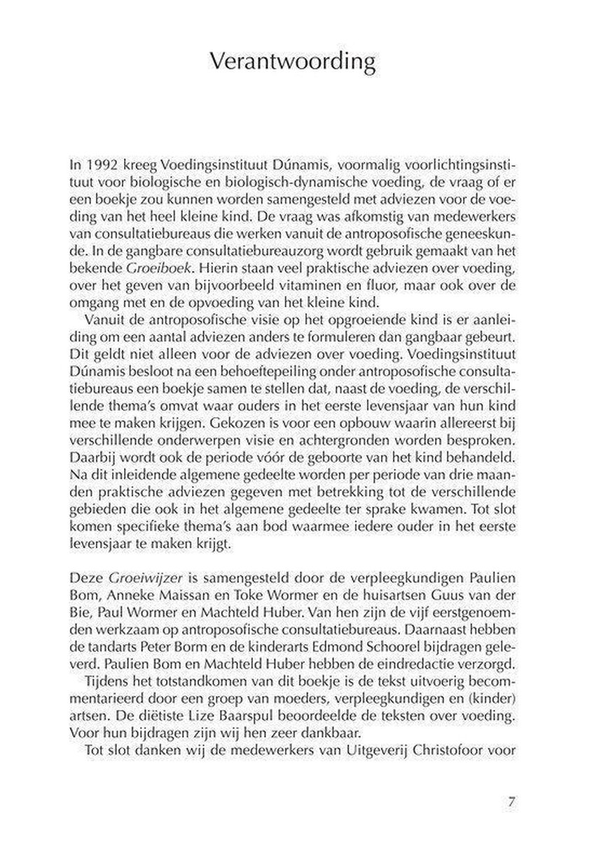 Christofoor, Uitgeverij Groeiwijzer van nul tot een jaar