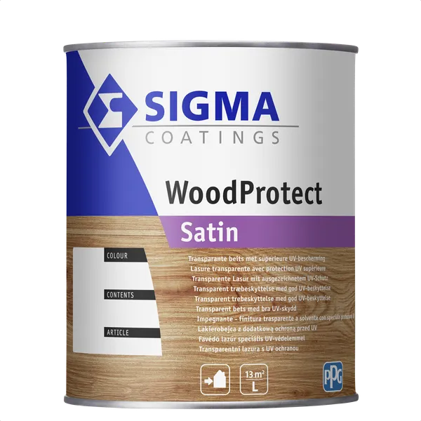 Sigma Sigma WoodProtect Satin - Mengkleur - 1 l