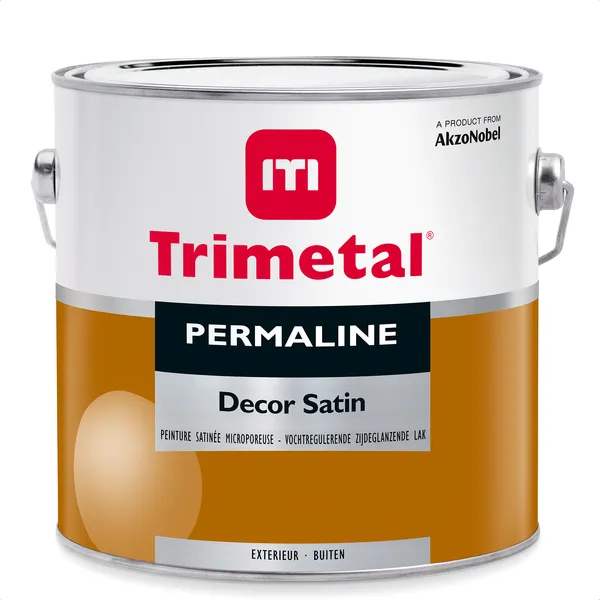 Trimetal Trimetal Permaline Decor Satin - Wit - 2,5 l