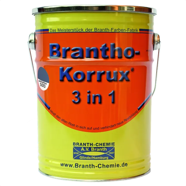 Brantho Korrux Brantho Korrux 3 in 1 - RAL 5010 Gentiaanblauw - 5 l