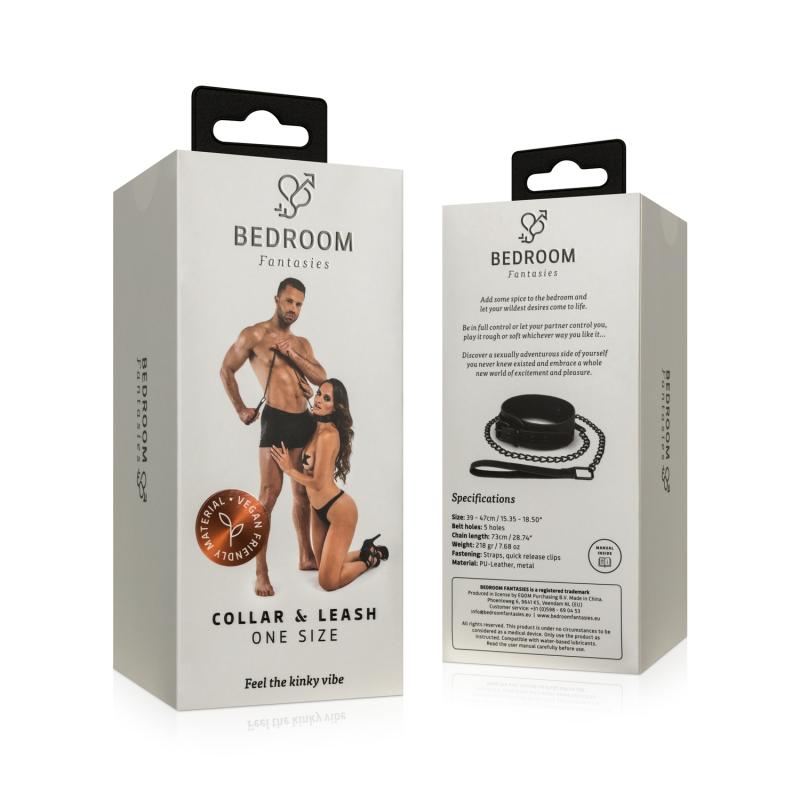 Kunstleren Halsband & Ketting - Silver