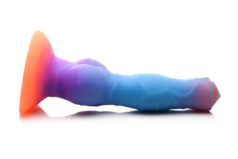 Glow-in-the-dark Siliconen Alien Dildo - Paars