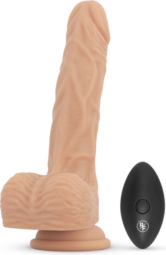 Real Fantasy - Ethan Verwarmende, Vibrerende Dildo - Beige