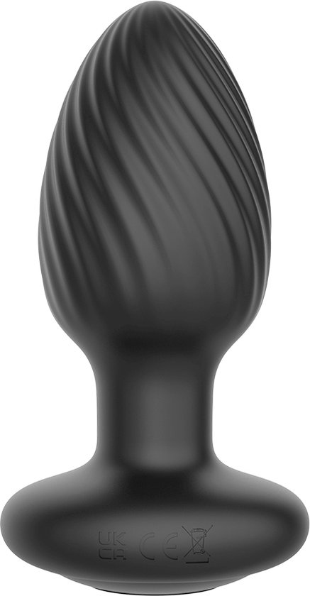 Nexus - Roterende Buttlug Met Afstandsbediening - L - Zwart