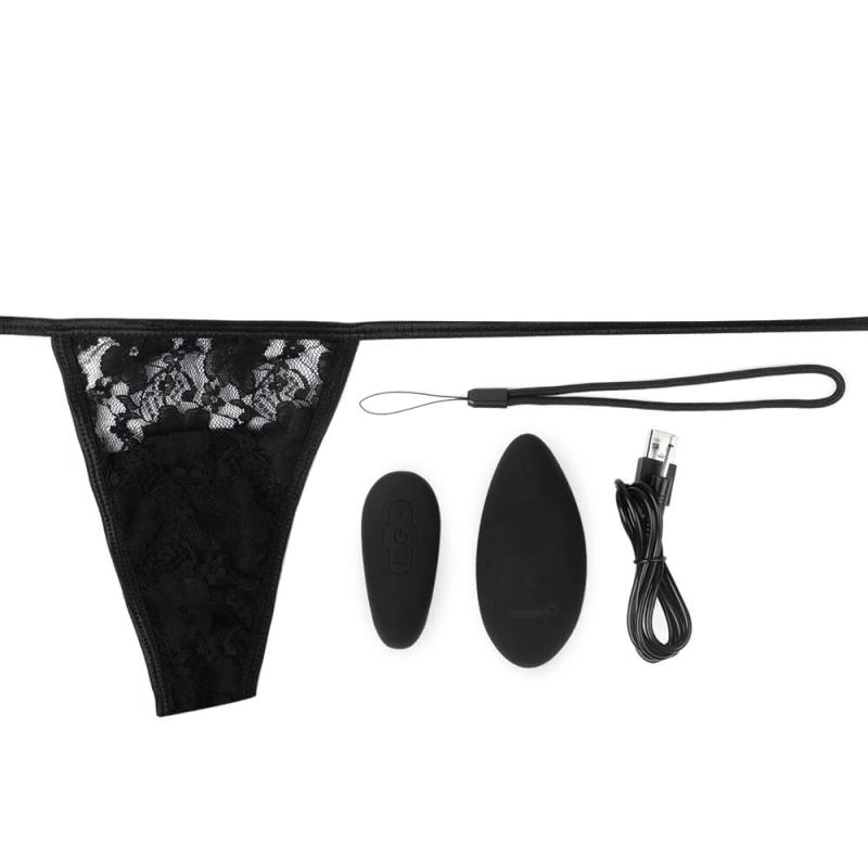 The Screaming O The Screaming O - Premium Ergonomic Remote Panty Set Black - Zwart