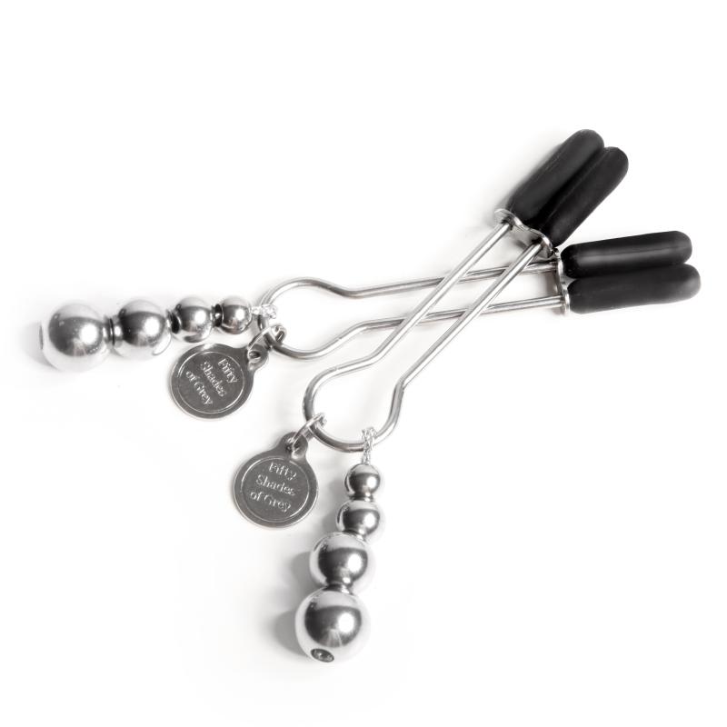 FIFTY SHADES Fifty Shades of Grey - Tepelklemmen The Pinch/Zilver - Zwart