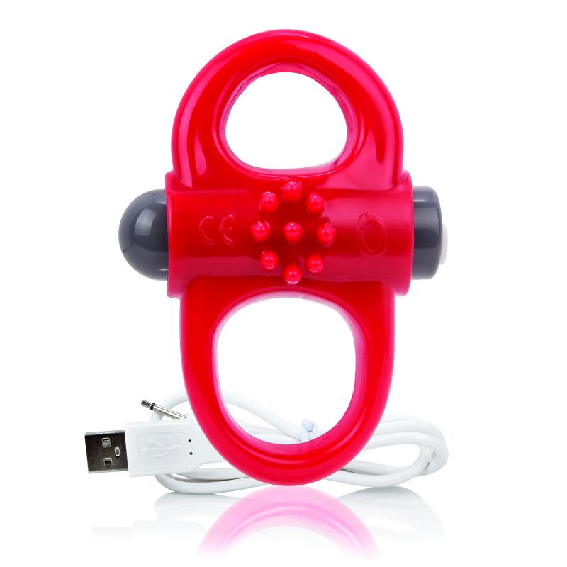 The Screaming O The Screaming O - Charged Yoga Vibe Ring Red - Rood
