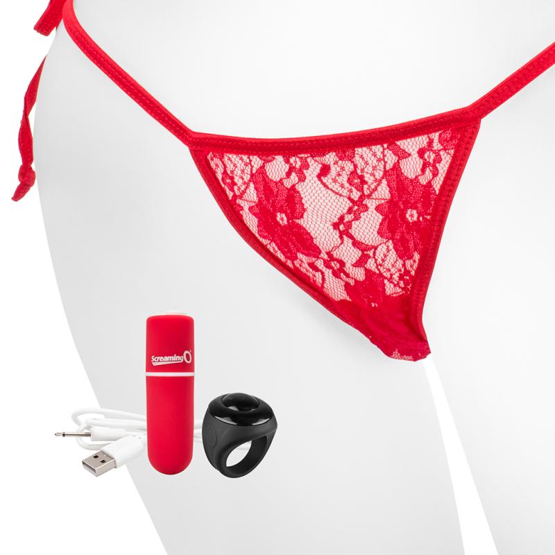 The Screaming O The Screaming O - Charged Remote Control Panty Vibe Red - Rood