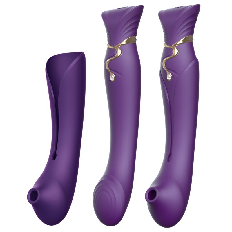 Zalo Zalo - Queen Set G-Spot Pulsewave Vibrator Twilight Purple - Paars