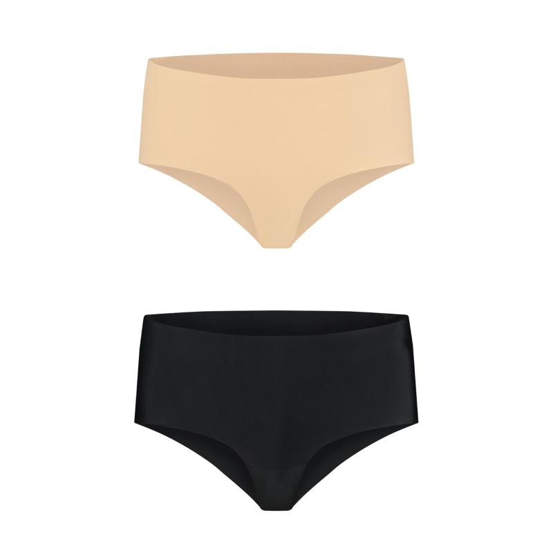 Bye Bra Bye Bra - Invisible High Brief Nude + Black S