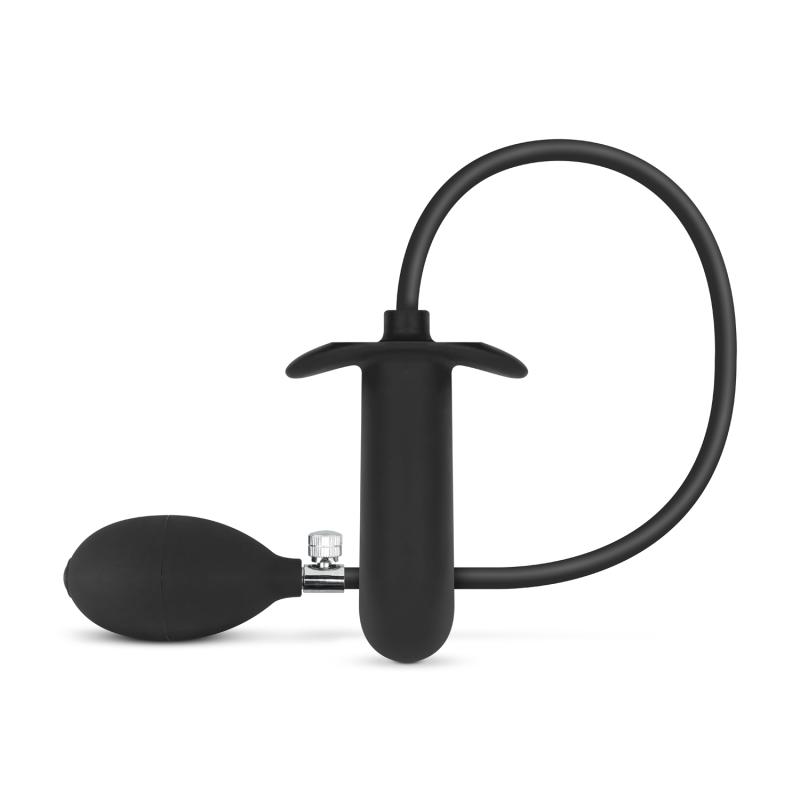 EasyToys Online Only - The Cylinder Opblaasbare Anale Plug - Zwart